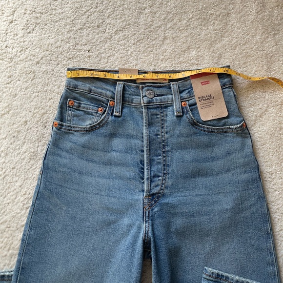 NWT Levi’s Premium Ribcage Straight Full Length High Rise Jeans Size 26/32 - Picture 8 of 13